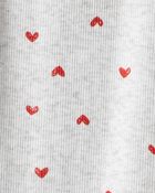 Girls Valentine's Day Tulle Top & Heart Pant Set - Red/Grey, image 2 of 4 slides