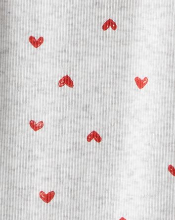 Filles - Ensemble haut en tulle et pantalon &agrave; c&oelig;urs St-Valentin&nbsp;&ndash; Rouge/gris, 