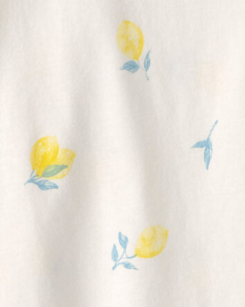 Tout-petit fille - Haut &agrave; motif de citrons - Cr&egrave;me, 