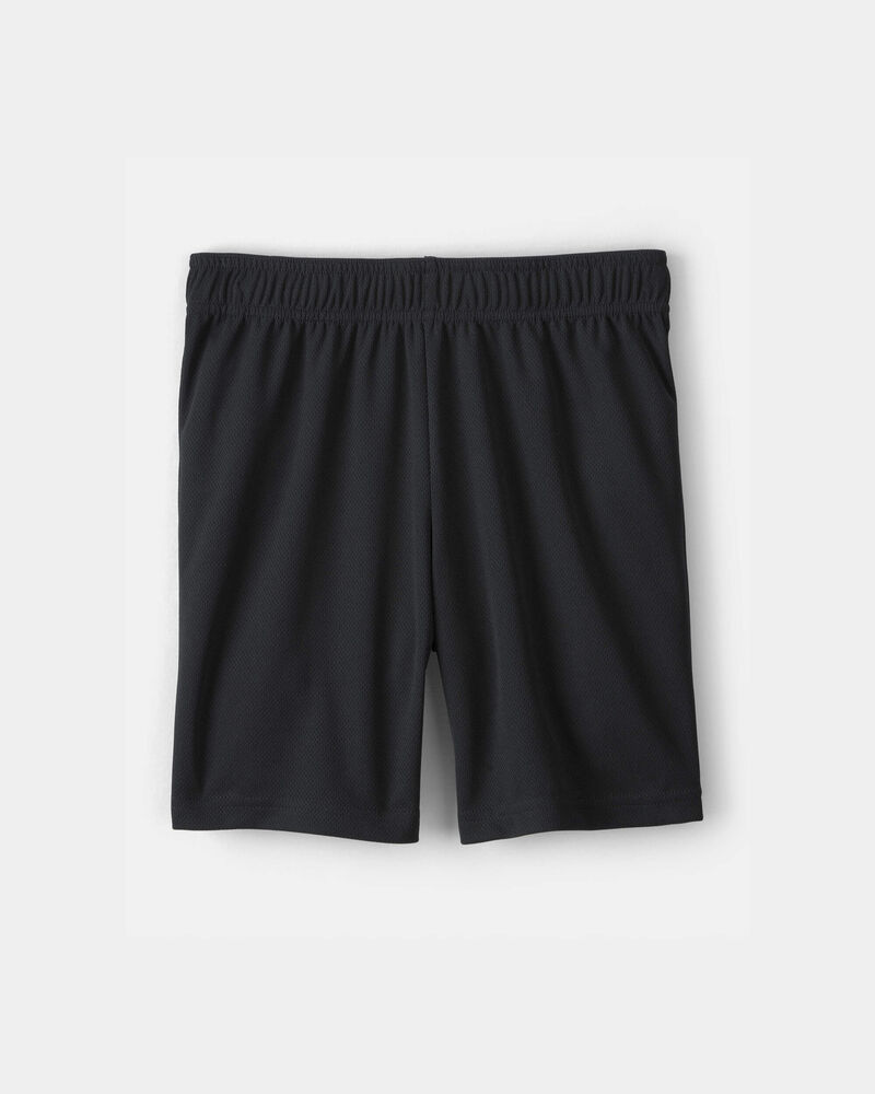 Boys Mesh Active Shorts - Black, image 3 of 5 slides