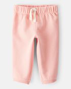 Baby Girl Cotton Pull-On Pants - Orange, image 1 of 4 slides