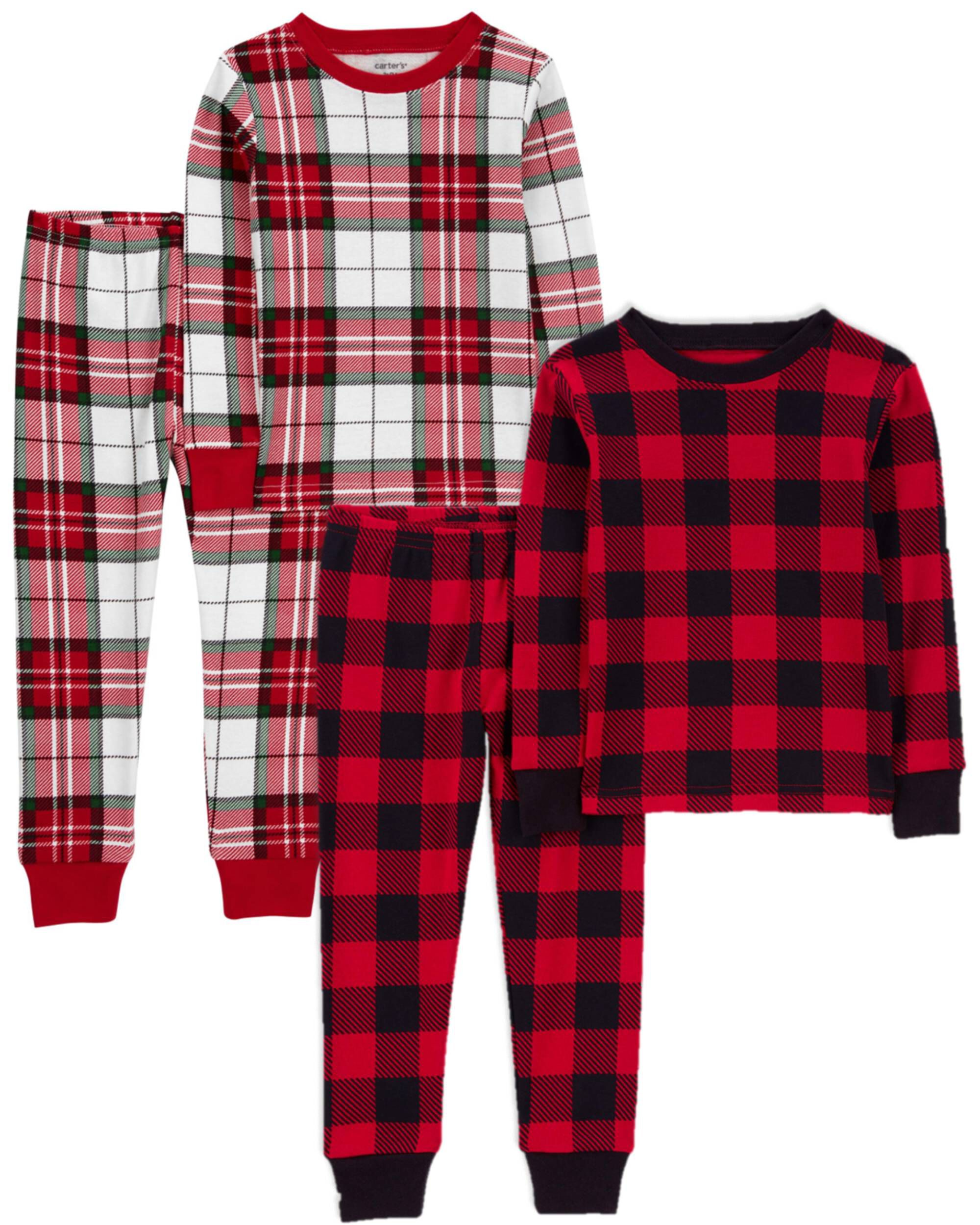 Kids red pajamas clearance