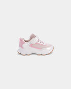 Toddler Girl Athletic Shoe - White/Pink, image 2 of 6 slides