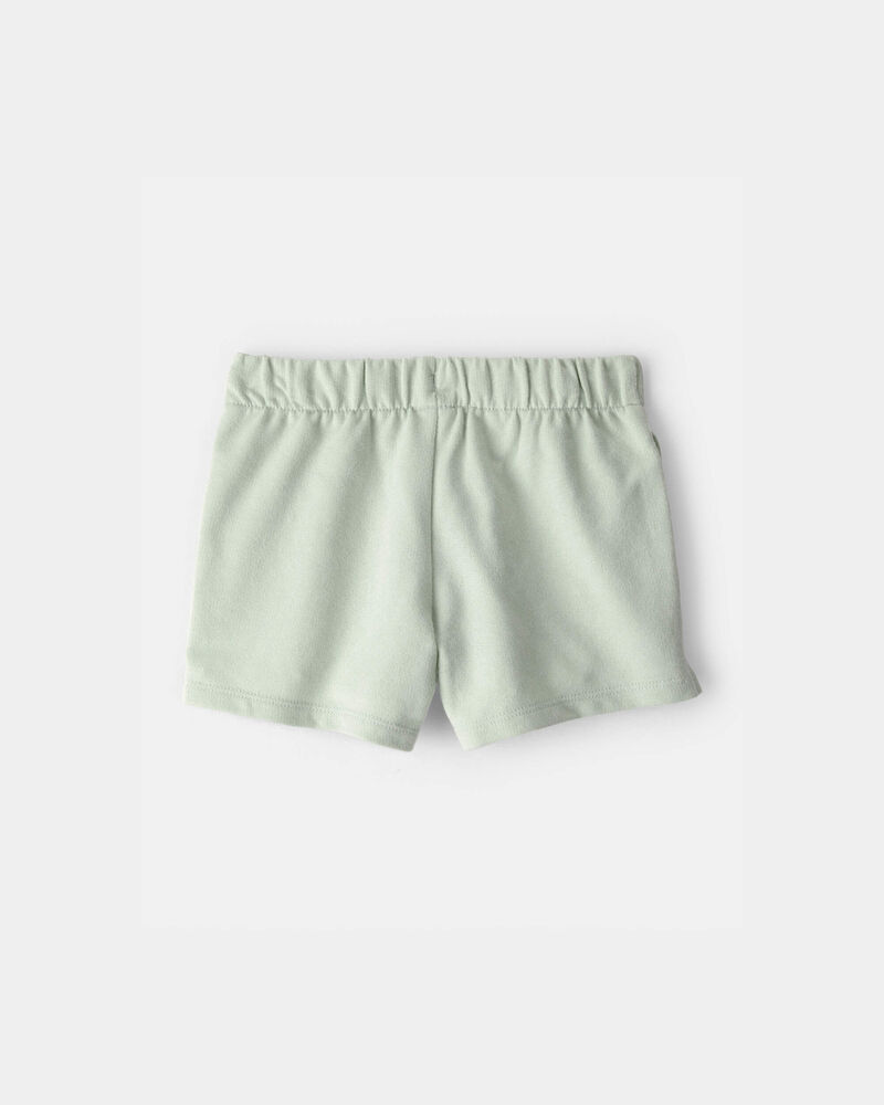 Toddler Girl French Terry Shorts - Green, image 2 of 4 slides