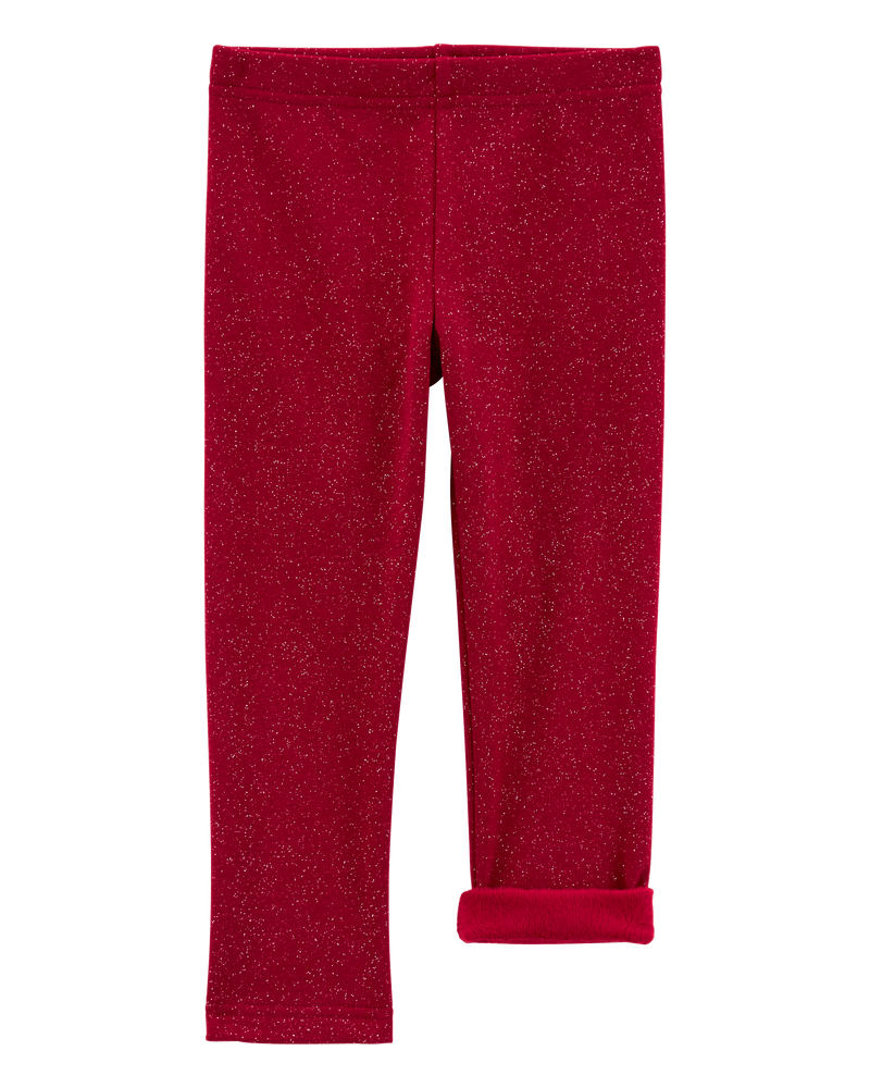 Baby Glitter Cozy Fleece Leggings, image 2 of 5 slides