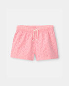 Girls Eyelet Shorts - Pink, image 1 of 4 slides