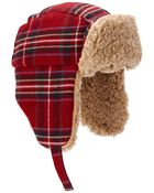 Plaid Fuzzy Trapper Hat, image 1 of 2 slides