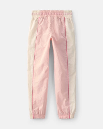 Girls Striped Drawstring Joggers - Pink, 