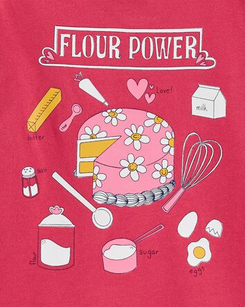 T-shirt imprimé en jersey Flour power baking, 