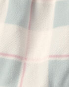 Baby Girl 3-Piece Buffalo Check Fleece Hooded Layering Set - Pink/Green/Cream, image 5 of 6 slides