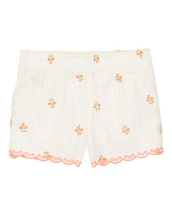 Baby Seersucker Floral Print Shorts, 
