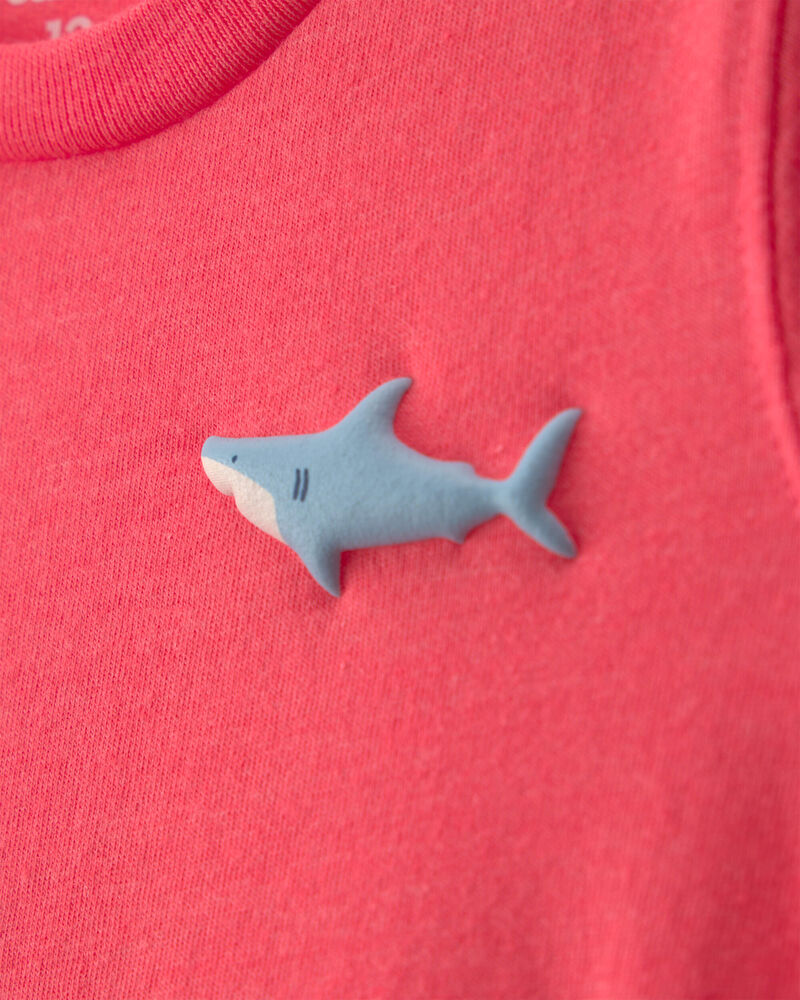 Tout-petit gar&ccedil;on - T-shirt &agrave; imprim&eacute; requin - Orange, image 3 sur 4 diapositives