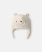 Baby Polar Bear Christmas Fleece Hat - Cream, image 2 of 4 slides