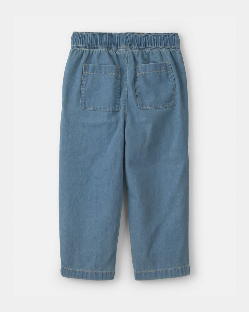 Toddler Boy Chambray Straight-Leg Pant - Light Wash, image 2 of 4 slides