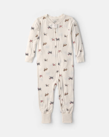 B&eacute;b&eacute; - Pyjama ajust&eacute; 1 pi&egrave;ce PurelySoft &agrave; motif chien &ndash; Cr&egrave;me, 