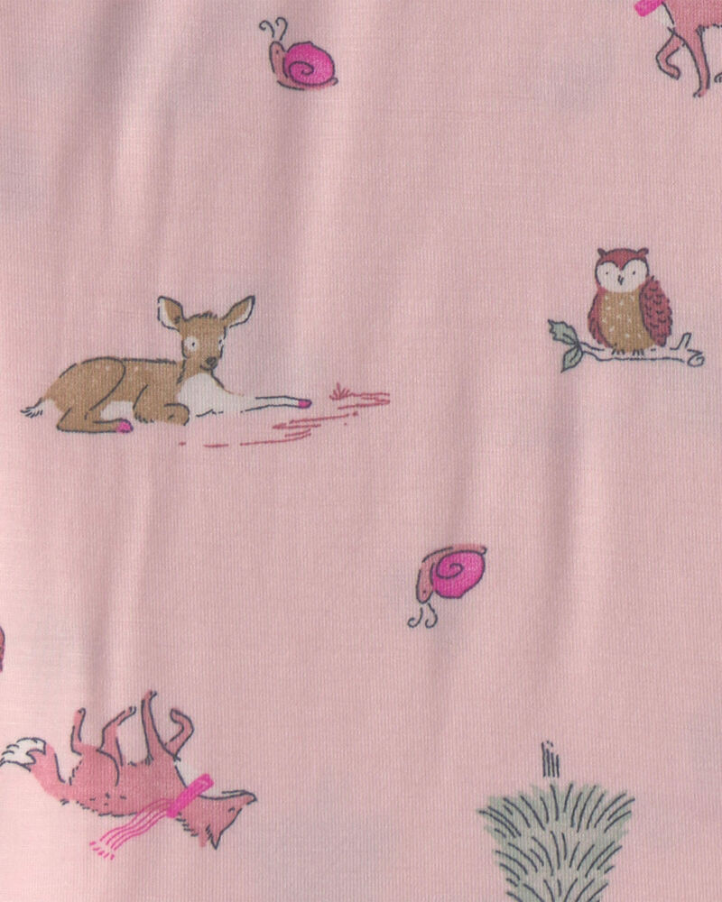 Toddler Girl 2-Piece Woodland PurelySoft&trade; Snug Fit Pyjama Set - Pink, image 4 of 6 slides
