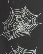 Boys 'Trick Or Treat' Spider Web Halloween French Terry Joggers - Black, image 3 of 4 slides