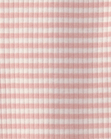 Baby Girl Striped Sleeveless Romper - Pink, 