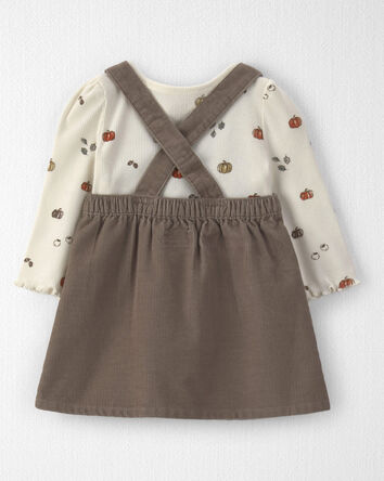 Baby Girl 2-Piece Organic Cotton Corduroy Jumper Set, 