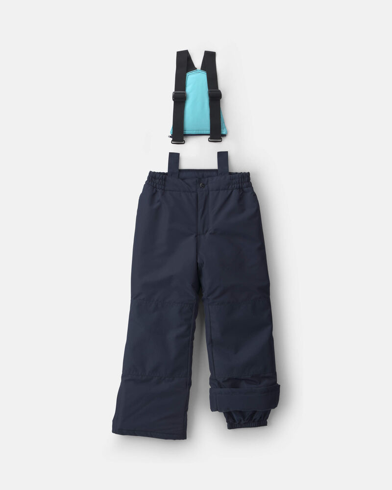 Girls 2 Piece Puffer  Snowsuit- Blue, image 3 of 13 slides