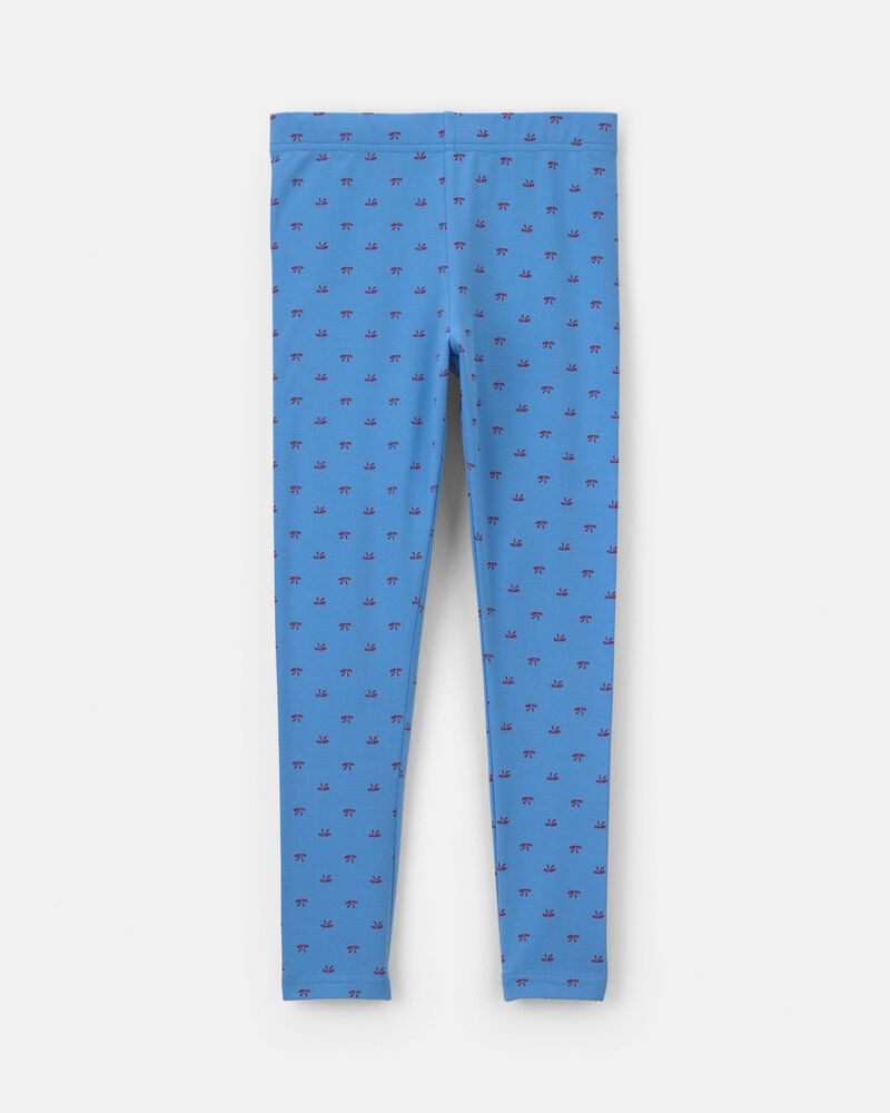 Filles - Legging extensible &agrave; motif n&oelig;ud - Bleu, image 2 sur 3 diapositives