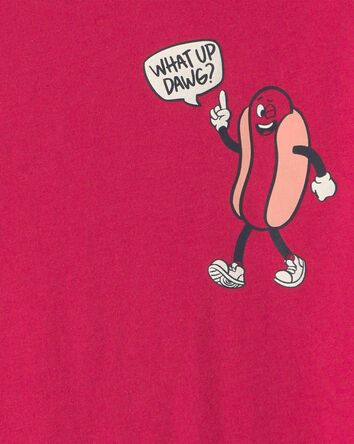 Boys Hot Dog Graphic Tee - Red, 