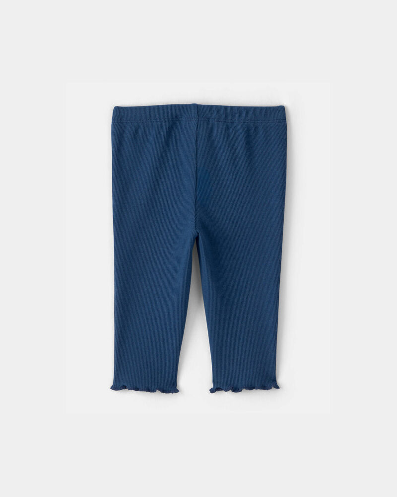 Baby Girl Rib Pants - Blue, image 2 of 4 slides