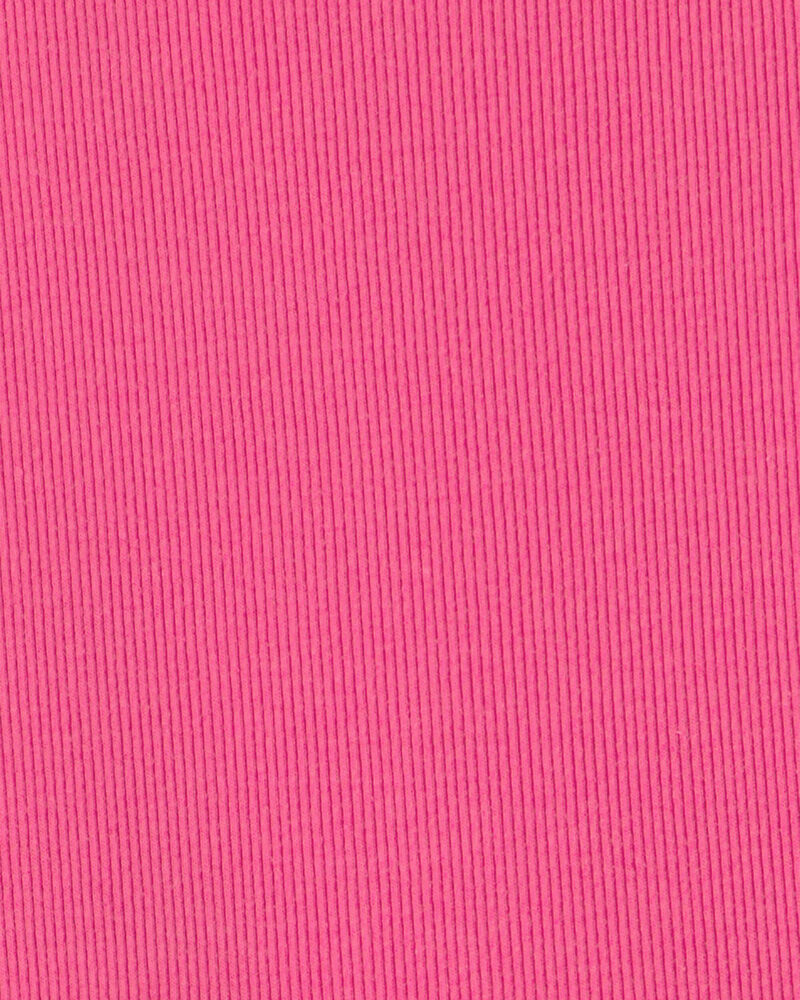 Filles - Robe manches courtes en tissu c&ocirc;tel&eacute; - Rose, image 3 sur 3 diapositives