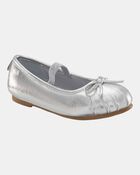 Toddler Ballet Slippers - Silver, image 1 of 7 slides
