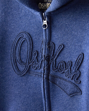 B&eacute;b&eacute; gar&ccedil;on - Blouson molletonn&eacute; &agrave; fermeture &agrave; glissi&egrave;re et logo OshKosh - Bleu, 