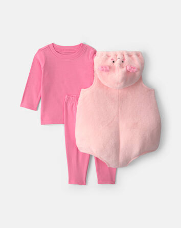 Baby Girl 3-Piece Axolotl Halloween Costume - Pink, 