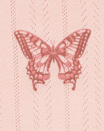 Kid Butterfly Pointelle Baby Tee, 