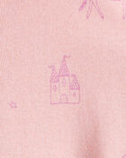 Baby Girl Fairy Star Print 100% Cotton Long-Sleeve Snug Fit 1-Piece pyjamas - Pink, image 3 of 4 slides