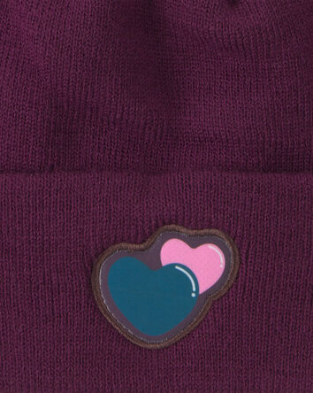 Filles - Tuque  C&oelig;urs Kombi - Mauve, 