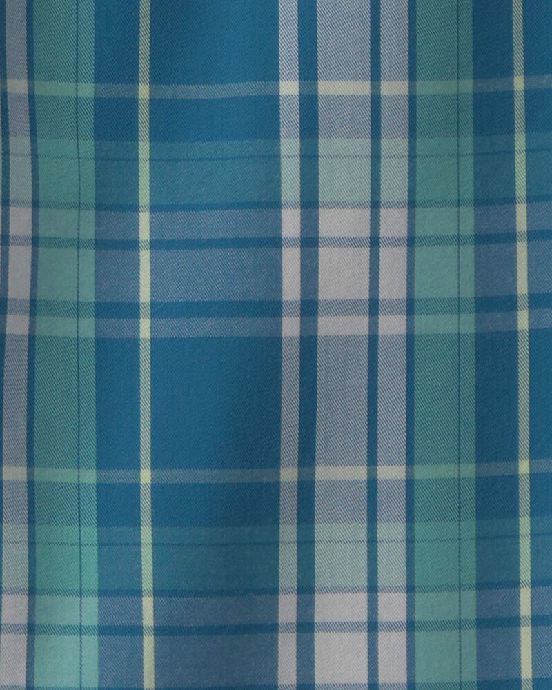 Boys 2-Piece Plaid Pyjama Bottoms - Blue/Grey, image 2 of 4 slides
