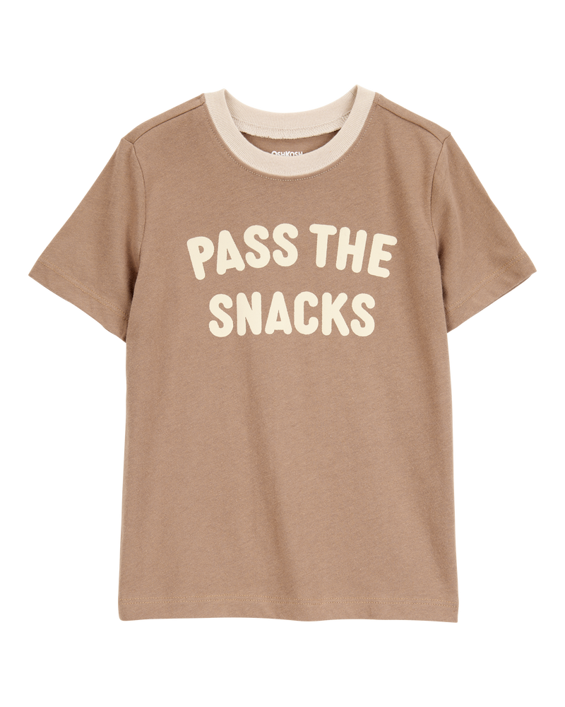 Toddler Pass the Snacks Short-Sleeve Graphic Tee - Brown, image 1 of 3 slides