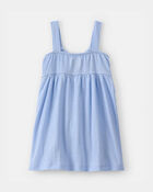 Tout-petit fille - Robe sans manches &agrave; paysage de plage - Bleu, image 2 sur 3 diapositives