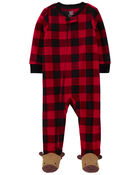 Toddler 2-Pack Bear Fleece Footie Pajamas, image 4 of 6 slides