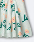 Toddler Girl Avenue Twirl&trade; Dress in Floral Print - Light Green, image 4 of 6 slides