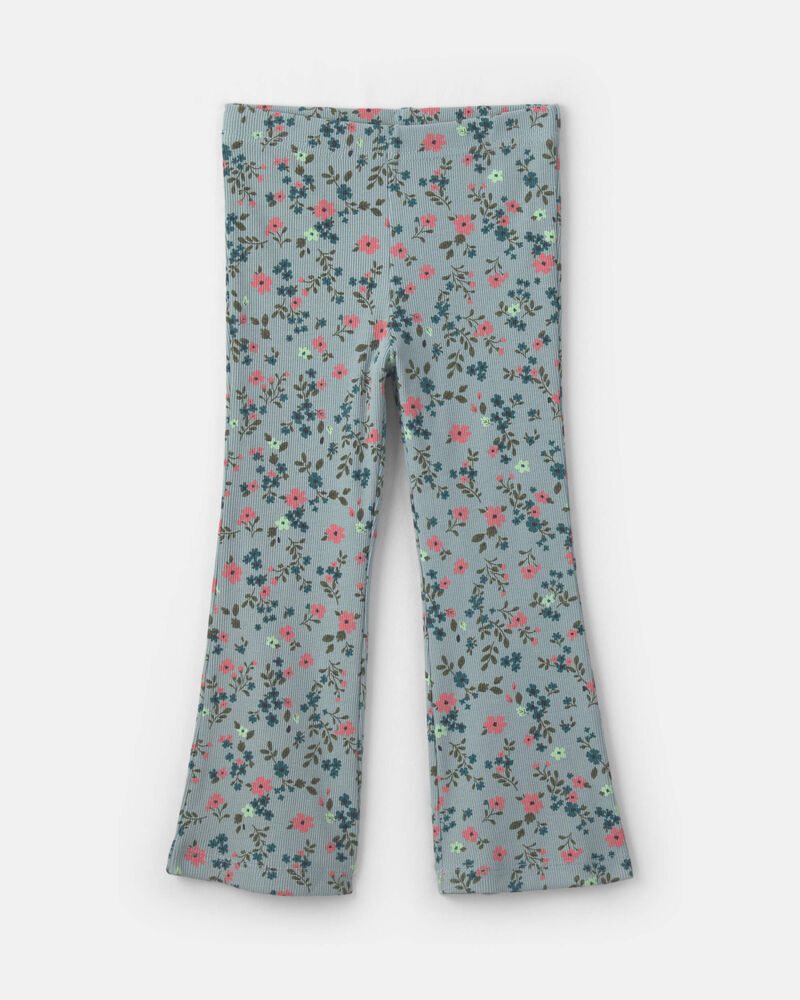Baby Girl 2-Piece Floral Fleece Long-Sleeve Top & Pant Set - Blue, image 2 of 5 slides