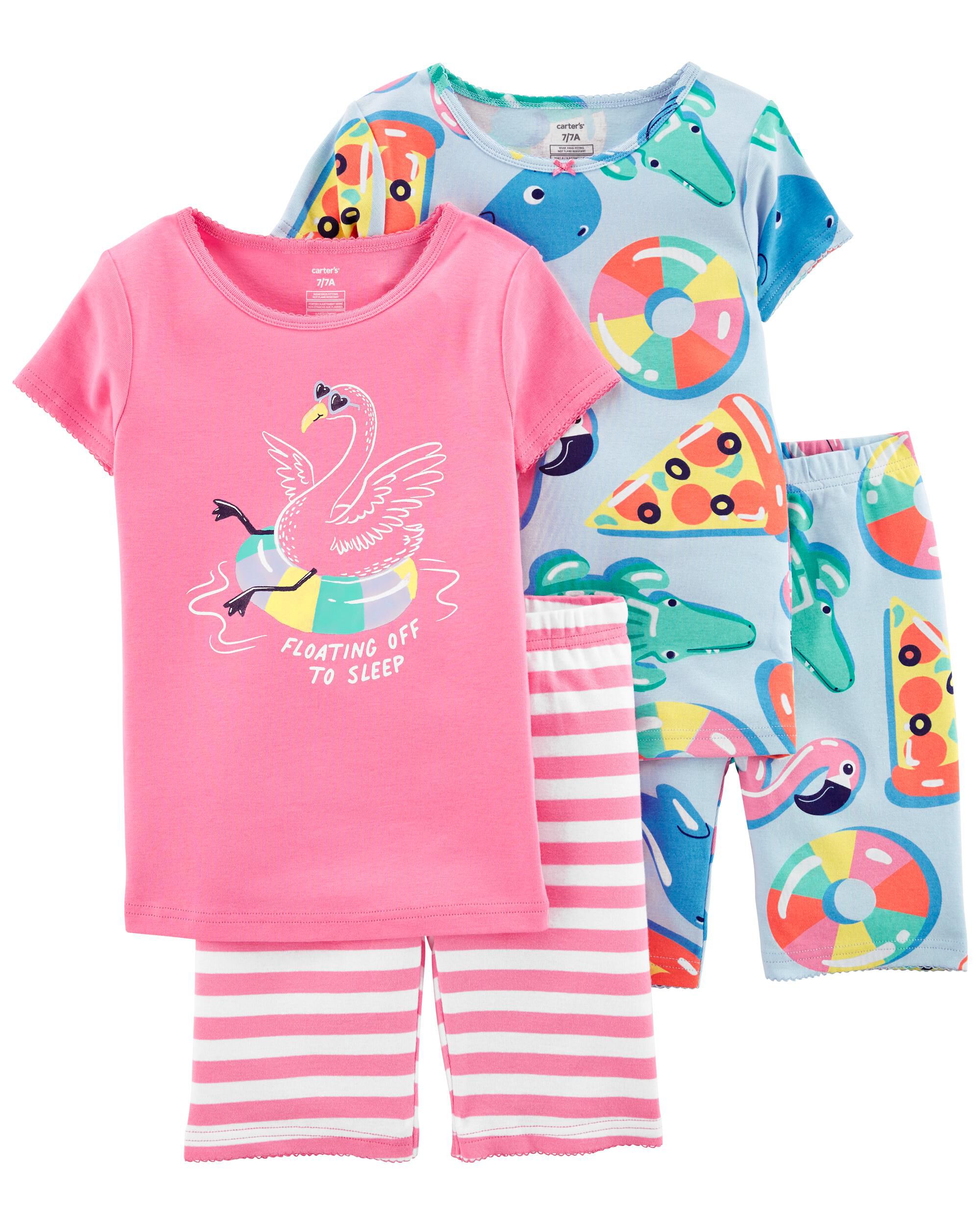 Multi Kid 4 Piece Flamingo 100 Snug Fit Cotton Pyjamas Carter s Oshkosh Canada