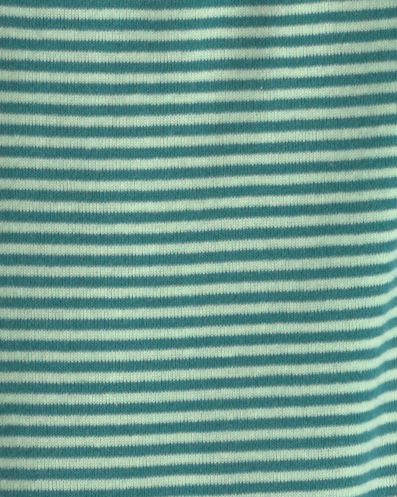B&eacute;b&eacute; gar&ccedil;on - Pyjama ajust&eacute; 4 pi&egrave;ces en 100 % coton &agrave; motif rayures et dinosaure &ndash; Vert, image 4 sur 4 diapositives