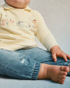 Baby Disney&copy; Winnie the Pooh Denim Jogger Jeans - Medium Wash, image 2 of 6 slides