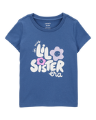 Toddler Girl Lil' Sister Short-Sleeve Graphic Tee - Blue, image 1 of 3 slides
