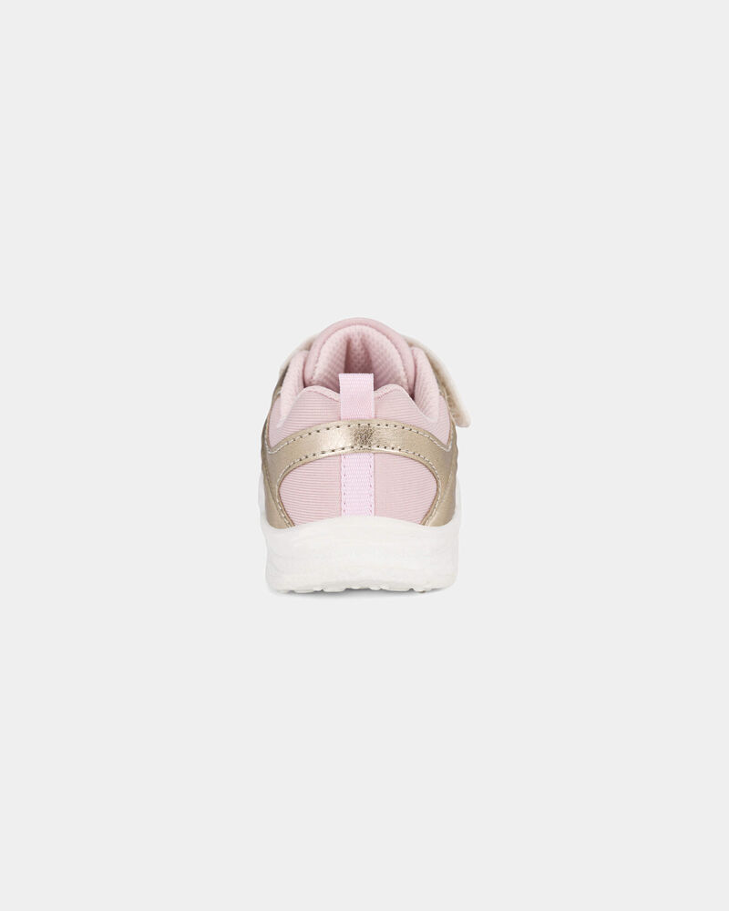 Baby Girl Every Step&reg; First Walker Heart Colour  Block Sneakers - Pink/Gold, image 3 of 6 slides