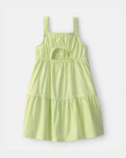 Toddler Girl Striped Tiered Dress - Green, image 2 of 4 slides