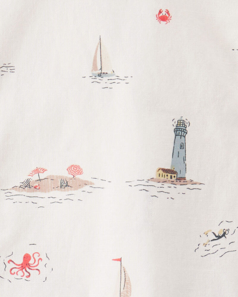 Toddler 2-Piece Coastal Print Set Made with Organic Cotton, image 5 of 6 slides