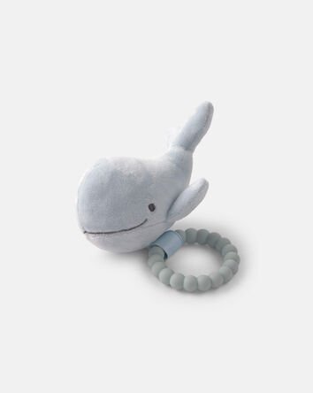 Whale Plush Teether - Blue, 