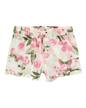 Toddler Floral Gauze Shorts, 