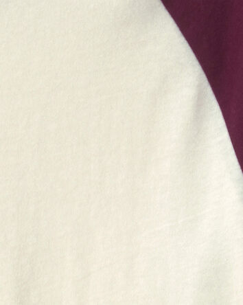 Boys Color Block Long-Sleeve T-Shirt - Cream/Burgundy, 